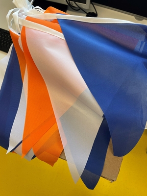 Club Colour Bunting (Blue, White and Orange) - 10m